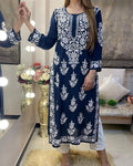Blue Chikankari Suit